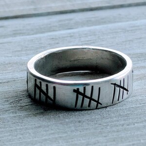 Personalized 6mm Stamped Pewter Ring for Anniversary or Valentine&#39;s Day - Gift for Him - Handmade Men&#39;s Ring - Husband Gift - Boyfriend Gift