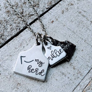 Ear Tag Necklace Cow Cattle My Herd. 4H. Agriculture. Grandma Necklace ...