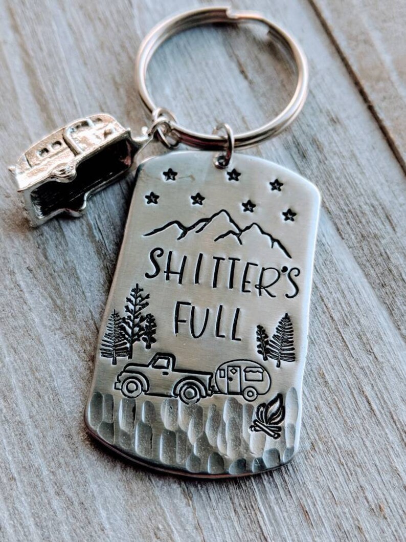 RV keychain. Shitter's full. Rv Key. Camping Keychain. RV Etsy