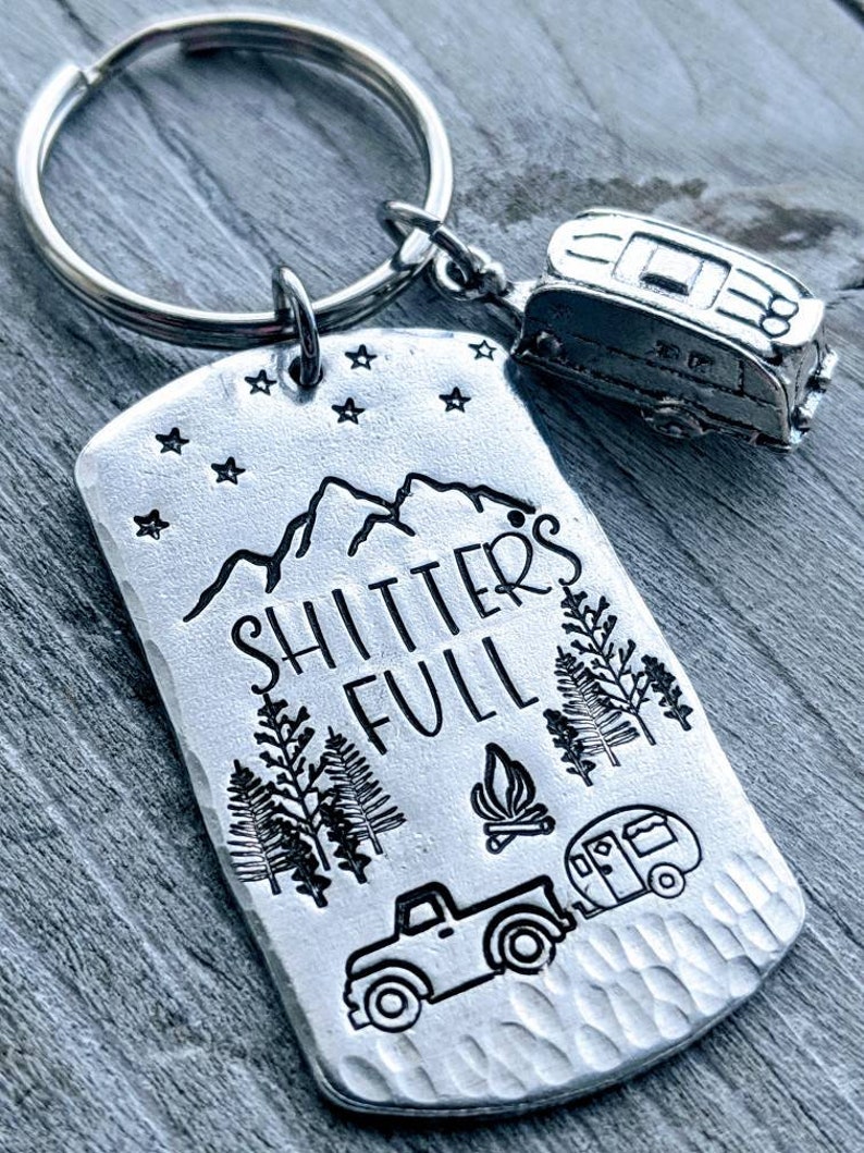 RV keychain. Shitter's full. Rv Key. Camping Keychain. RV Etsy