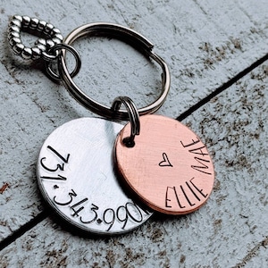 Personalized Hand Stamped Pet ID Tag with Custom Charm - Dog Cat Name Tag - Lost Pet Prevention - Metal Pet Identification - Cute Pet Tag