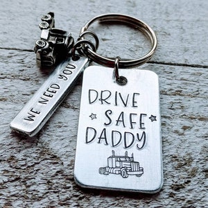 Trucker dad. Come Home Safe Daddy. Gift for dad. Father's day. Semi truck. Truck driver gift. Trucker husband. Drive safe. image 2