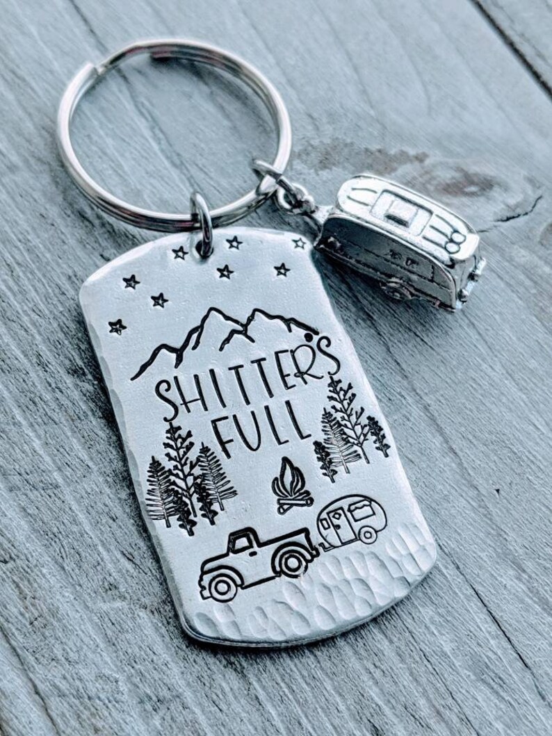 RV keychain. Shitter's full. Rv Key. Camping Keychain. RV Etsy