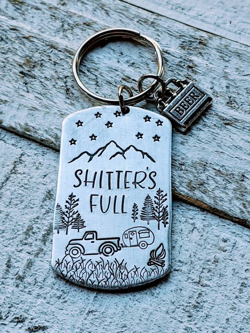 RV keychain. Shitter's full. Rv Key. Camping Keychain. RV Etsy