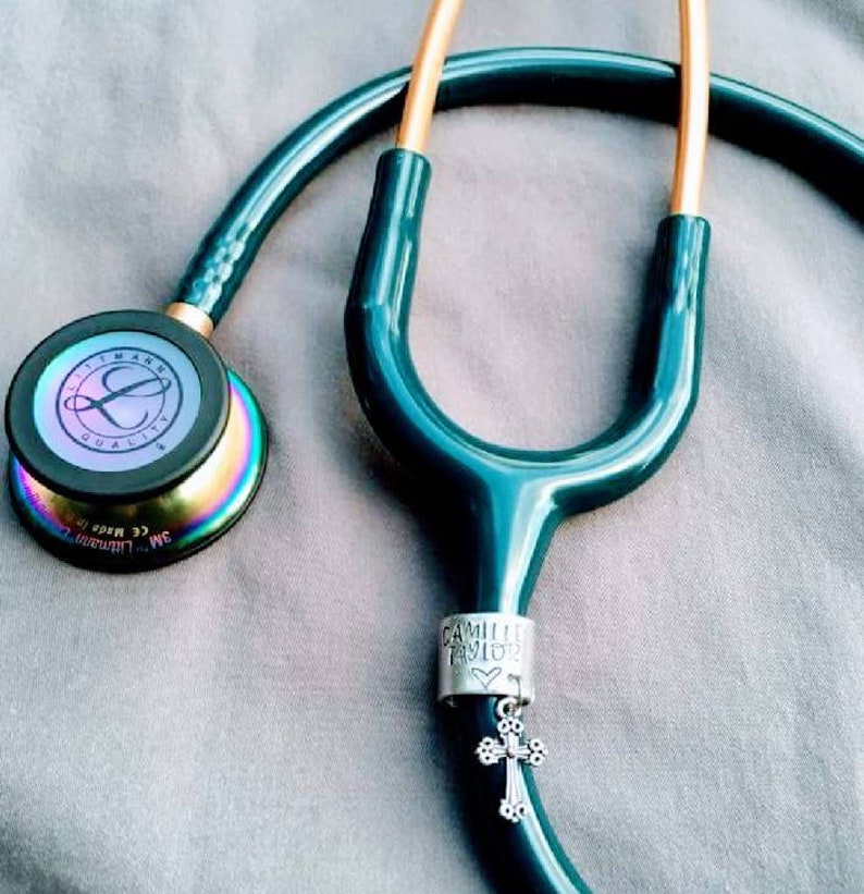 Stethoscope charm. Nurse gift. RN. Nursing school. Stethoscope Etsy