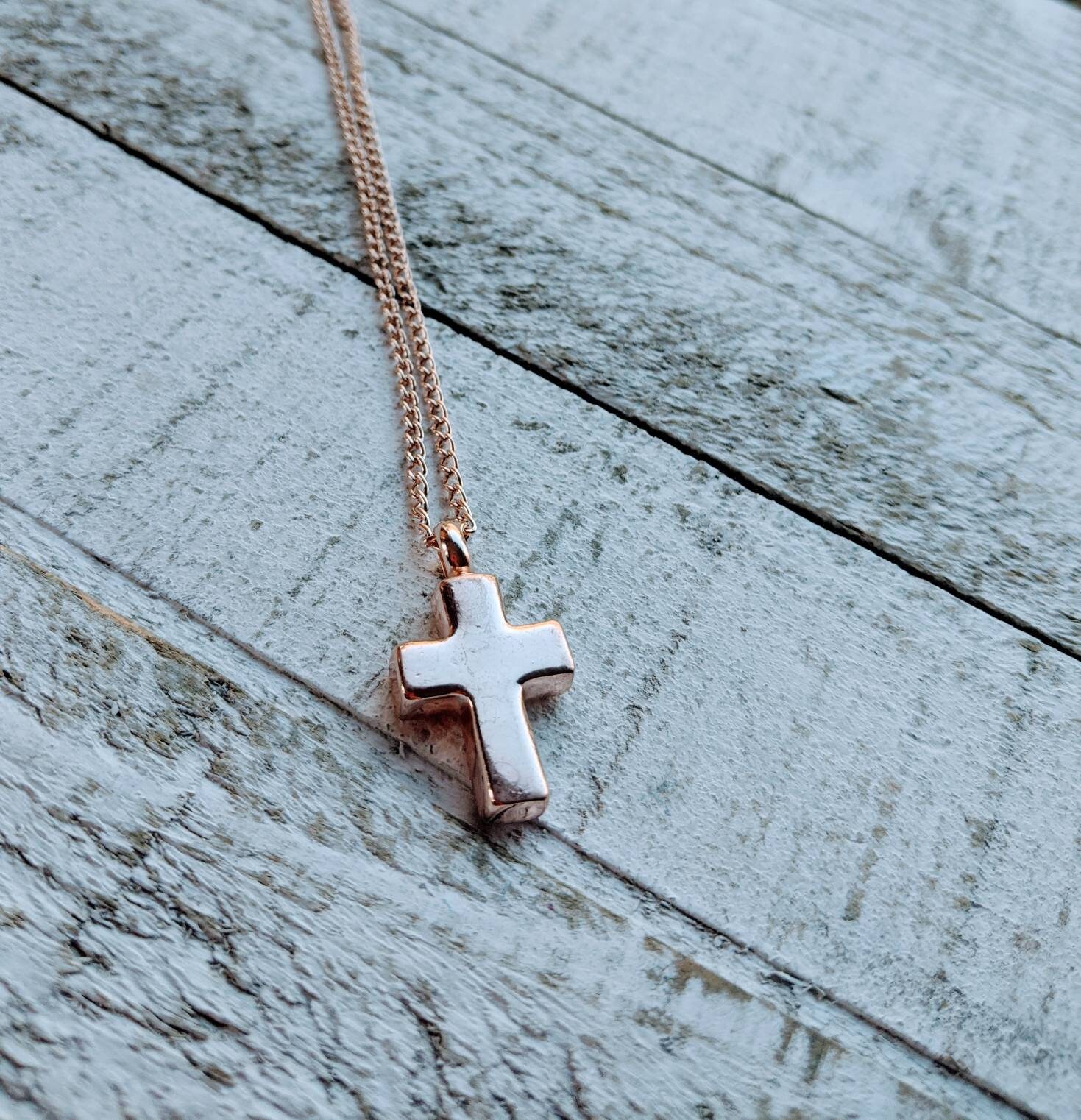 Collana Con Angelo E Cuore in Argento Rosato - Roberto Giannotti