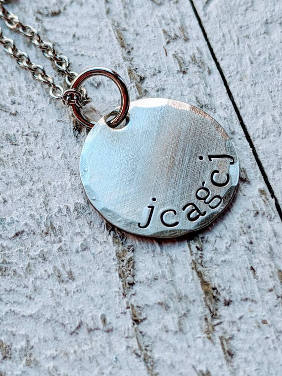 Dad Initial Necklace. Sterling Silver. Dad Gift. Father s Etsy UK
