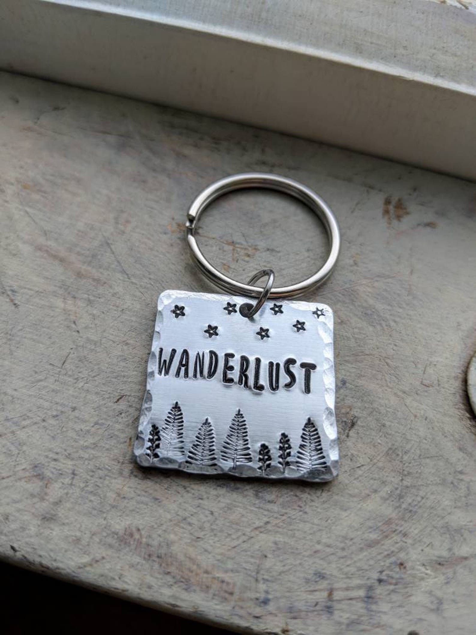 Wanderlust keychain. Travel. Traveller. A strong desire to Etsy