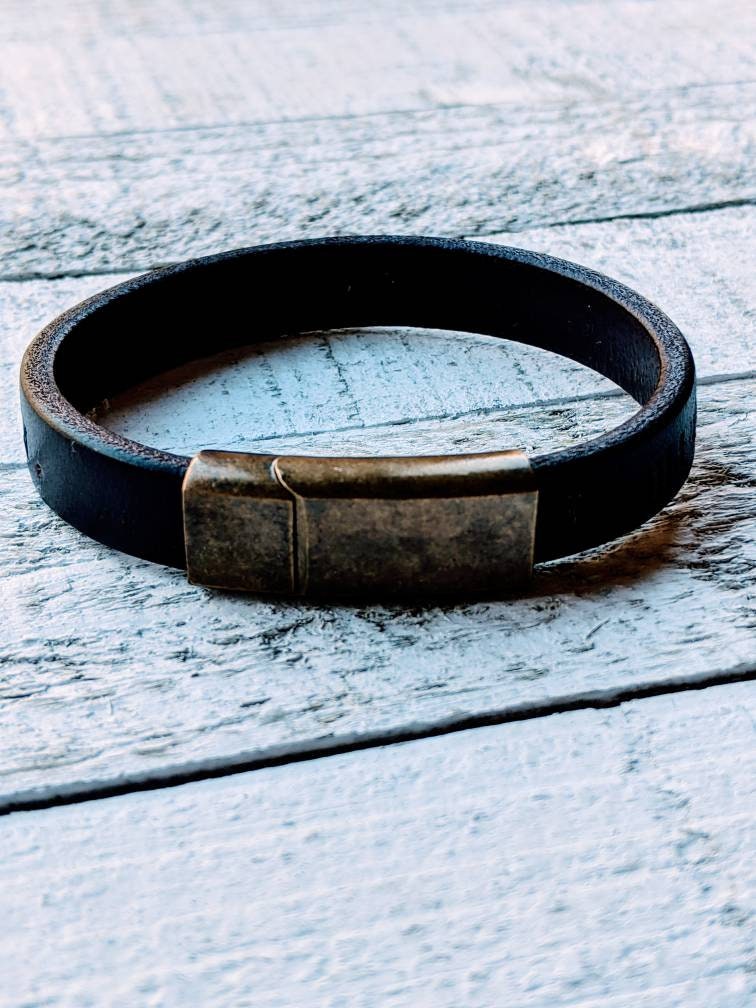 Hand Stamped Leather Bracelet – Company Five