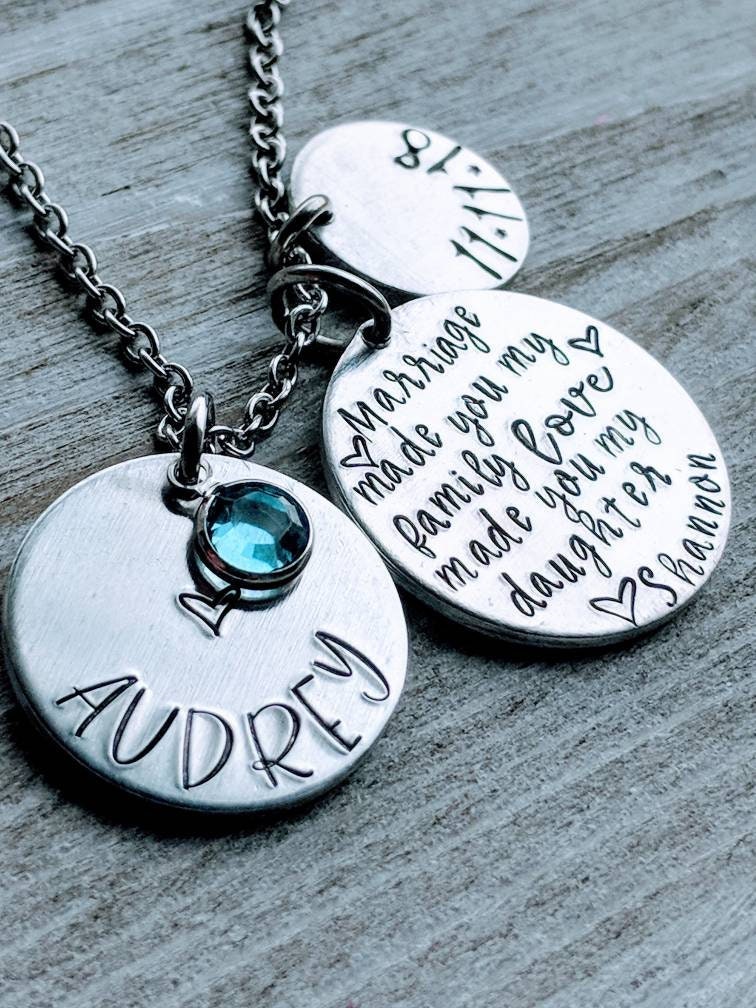 Custom4U Collana Puzzle Jigsaw 2/3/4/5/6/7/8 Pezzi Ciondolo Abbinato Set con Pietra Portafortuna Birthstone Personalizzato Famiglia/Amicizia/BFF/Coppia Gioielli Regalo per Donne Ragazze Mamma