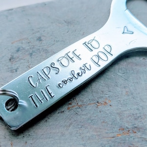 Stamped Bottle Opener with Customizable Sayings | Unique Gift for Him | Handcrafted Metal Barware | Personalized Father&#39;s Day Present