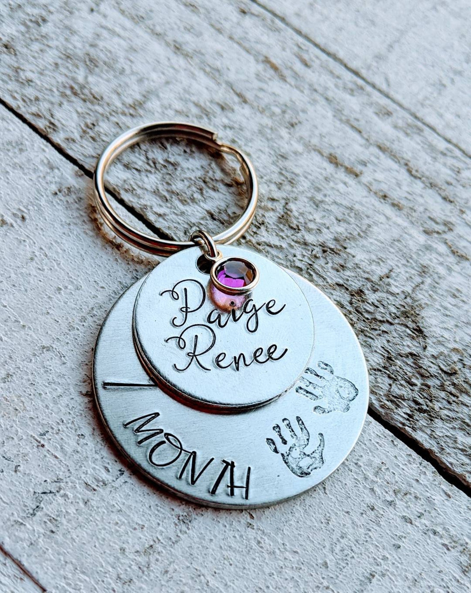New Baby Keychain. Baby Milestone. New Mom Keychain. Etsy