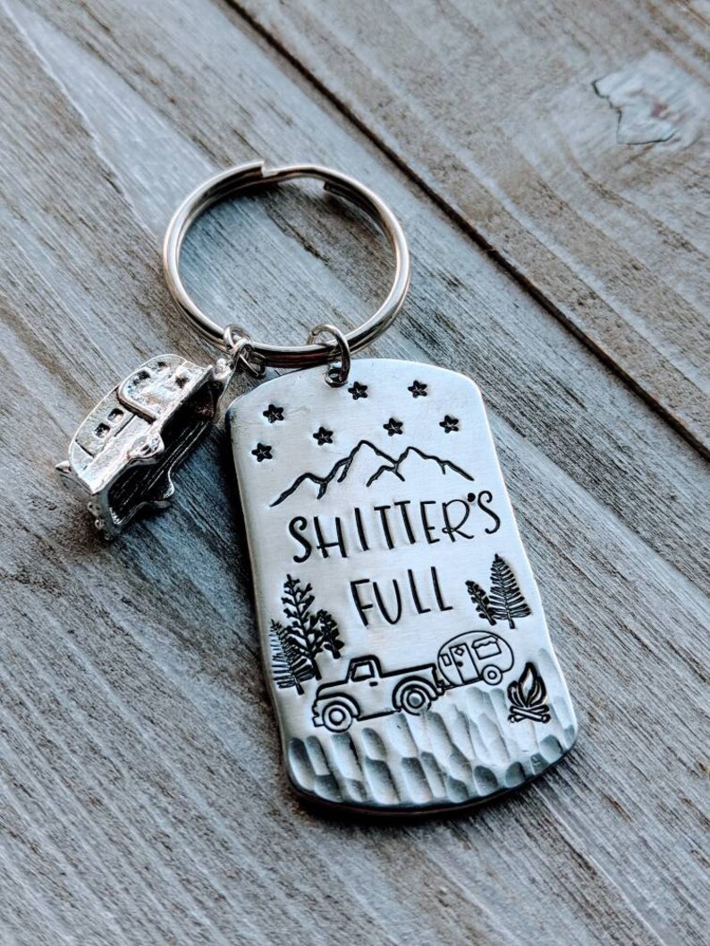 RV keychain. Shitter's full. Rv Key. Camping Keychain. RV Etsy