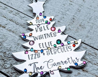 Birthstone Family Ornament Family Tree Ornament Family Names