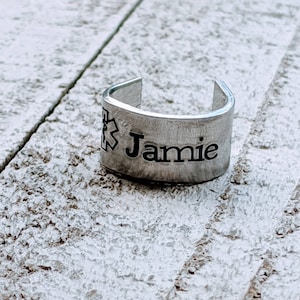 Personalized Stethoscope Wrap for EMT or Paramedic - Hand Stamped Medical Gift - Custom Name and Medical Stamp - Unique EMT Gift - Gift