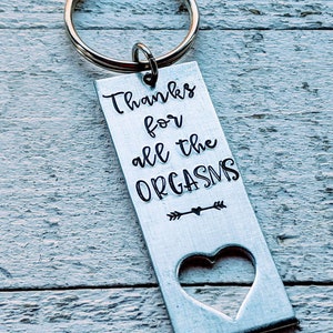 Hand Stamped Raunchy Valentine&#39;s Gift for Him | Unique Hand Stamped Jewelry | Sexy and Naughty Gift | Personalized Sex Gift for Boyfriend