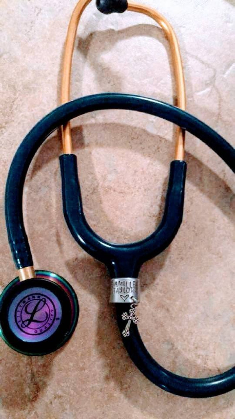 Stethoscope charm. Nurse gift. RN. Nursing school. Stethoscope Etsy