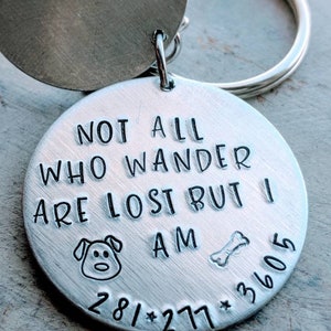 Pet ID Name Tag/ Tinkerbell/ Not All Who Wander Are Lost/ Cat - Etsy
