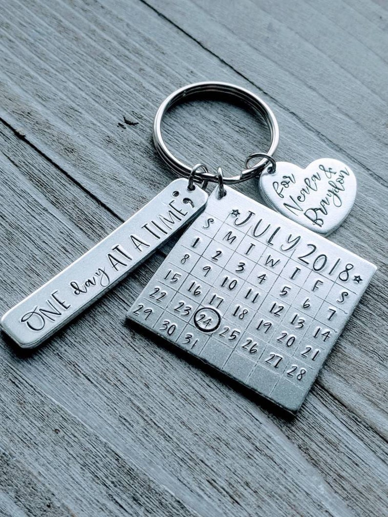 sobriety-date-calendar-key-chain-sober-clean-and-sober-aa-etsy