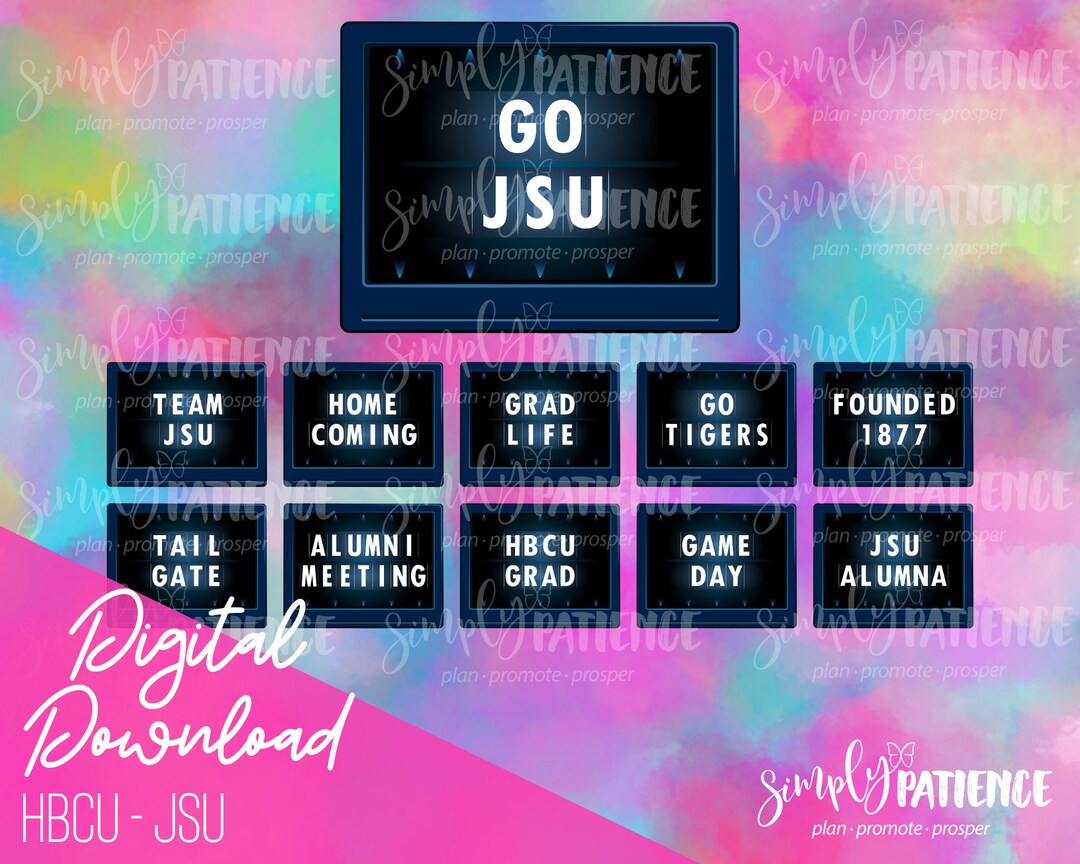 Digital and Printable HBCU JSU Planner Stickers Etsy