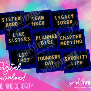 Digital and Printable SGR Divine Nine Sorority Planner Stickers