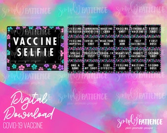 Digital and Printable Black COVID-19 Vaccine Planner Images and Stickers