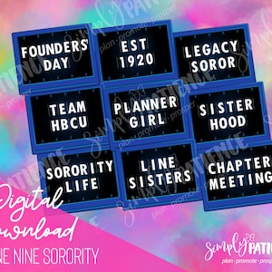 Digital and Printable ZPB Divine Nine Sorority Planner Stickers