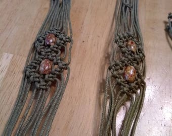 Vintage Macrame Belt with Wood Beads * Hipster * Hippie * Wood Beads * Retro * 1970s