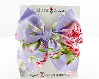 LAVENDER ROSE MARIPOSA bow