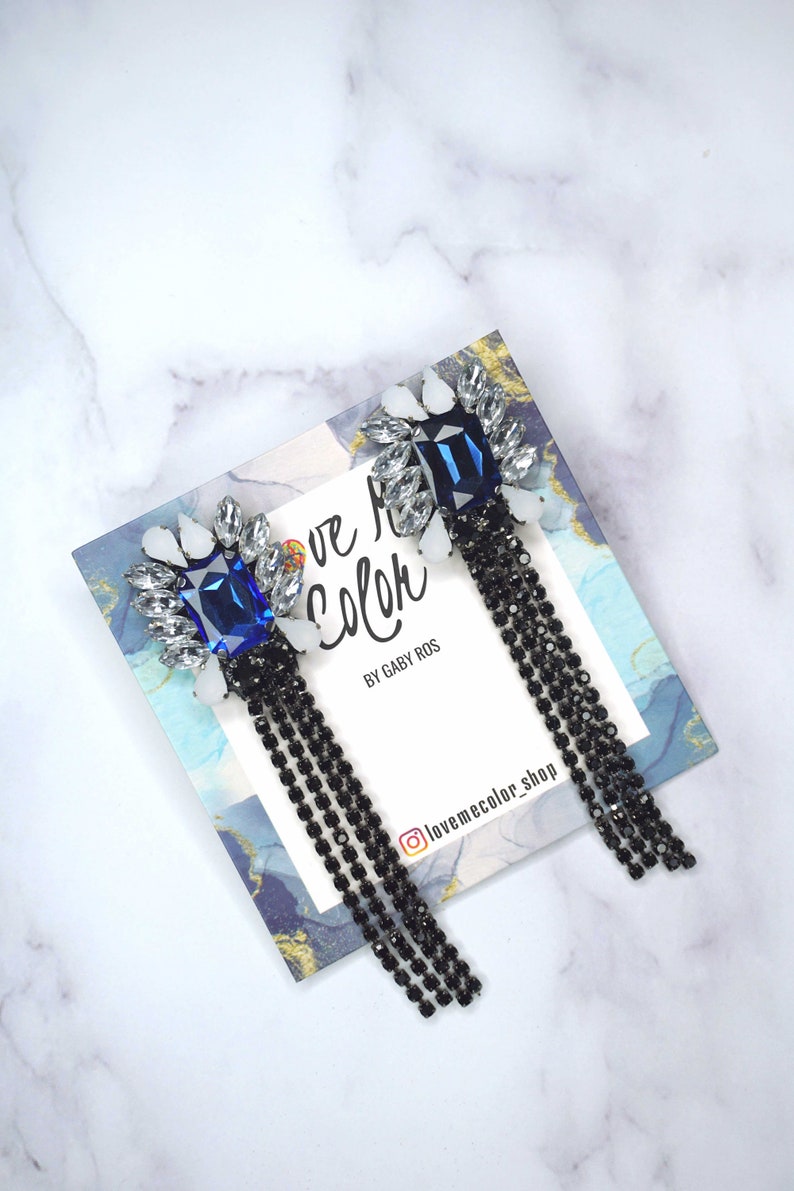Bridesmaid Gift Bridesmaid Earrings,Wedding Cocktail Earrings Sparkly Earrings Evening Earrings Long Earrings Large Statement Earrings