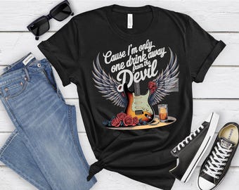 Un verre loin du diable PNG sublimation DTF