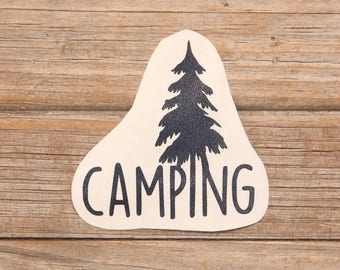 Camping Vinyl Sticker, Car stickers, Car Decals, Laptop stickers, Laptop Decal, Vinyl Decal, Ipad stickers, Stickers, Decals