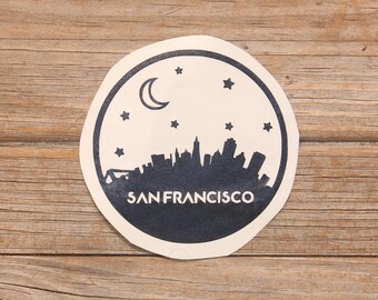 San Francisco circle vinyl sticker, Car stickers, Car Decals, Laptop stickers, Laptop Decal, Vinyl Decal, Ipad stickers, Stickers, Decals