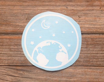 Earth vinyl sticker, Car stickers, Car Decals, Laptop stickers, Laptop Decal, Vinyl Decal, Ipad stickers, Stickers, Decals