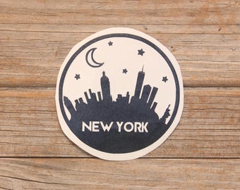 New York circle vinyl sticker, Car stickers, Car Decals, Laptop stickers, Laptop Decal, Vinyl Decal, Ipad stickers, Stickers, Decals