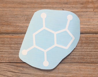 Theobromine Chemical Structure Vinyl Sticker, Car stickers, Car Decals, Laptop stickers, Laptop Decal, Vinyl Decal, Ipad stickers, Stickers