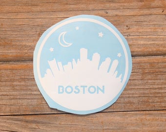 Boston circle vinyl sticker, Car stickers, Car Decals, Laptop stickers, Laptop Decal, Vinyl Decal, Ipad stickers, Stickers, Decals