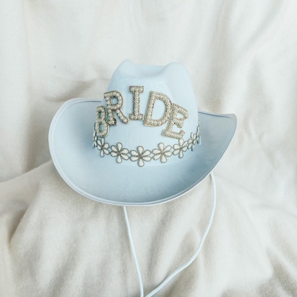 White Glitter Cowboy Hat Etsy