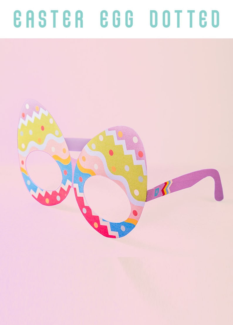 Easteregg Dotted - Printable DIY Easter Party Glasses Mask Template - Etsy