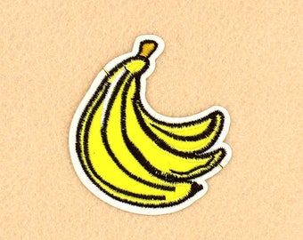 Banana Patch Iron on Patch DIY Patch Embroidered Patch Applique Embroidery 7x6.3cm