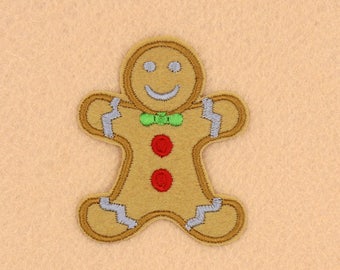 Gingerbread Man Patch Iron on Patch DIY Patch Embroidered Patch Applique Embroidery 5.8x7.2cm