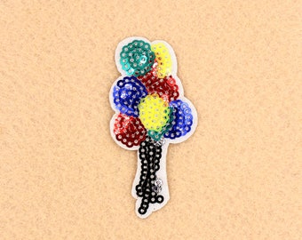 Balloon Patch Sequin Patch Iron on Patch DIY Patch Embroidered Patch Applique Embroidery 3.7x7.7cm