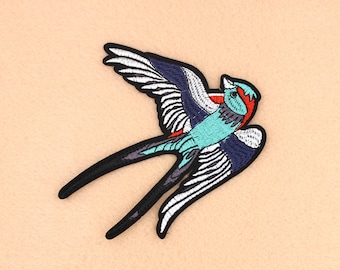 Bird Patch Iron on Patch DIY Patch Embroidered Patch Applique Embroidery 11.5x13.5cm