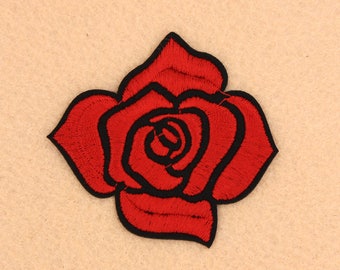 Rose Patch Iron on Patch DIY Patch Embroidered Patch Applique Embroidery 6.4x5.8cm