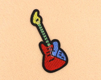 Guitar Patch Iron on Patch DIY Patch Embroidered Patch Applique Embroidery 3.5x9cm