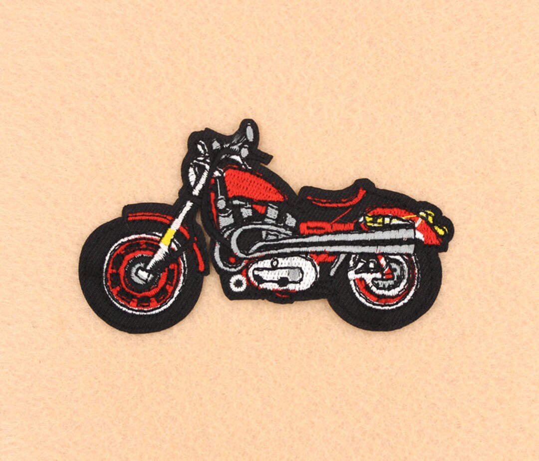 Motorcycle Patch Iron on Patch DIY Patch Embroidered Patch Applique Embroidery 10x5.5cm Etsy