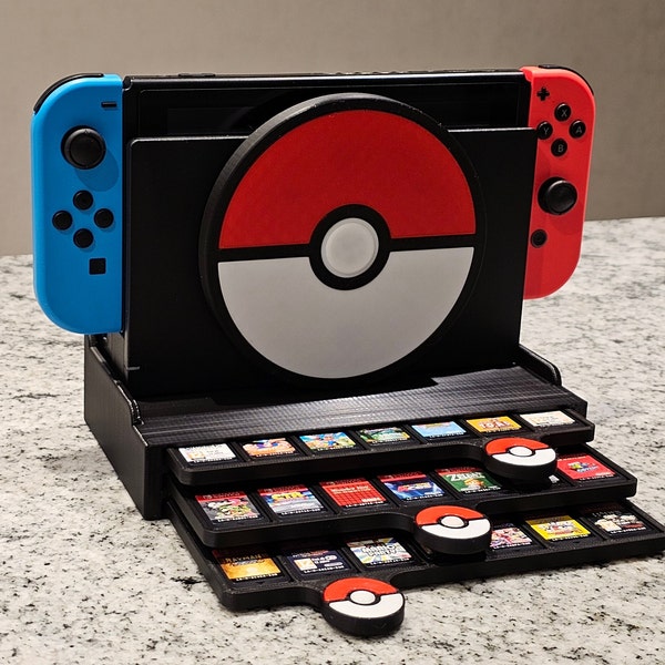 Support Pokeball pour Dock de Nintendo Switch Pokemon rangement 42 jeux