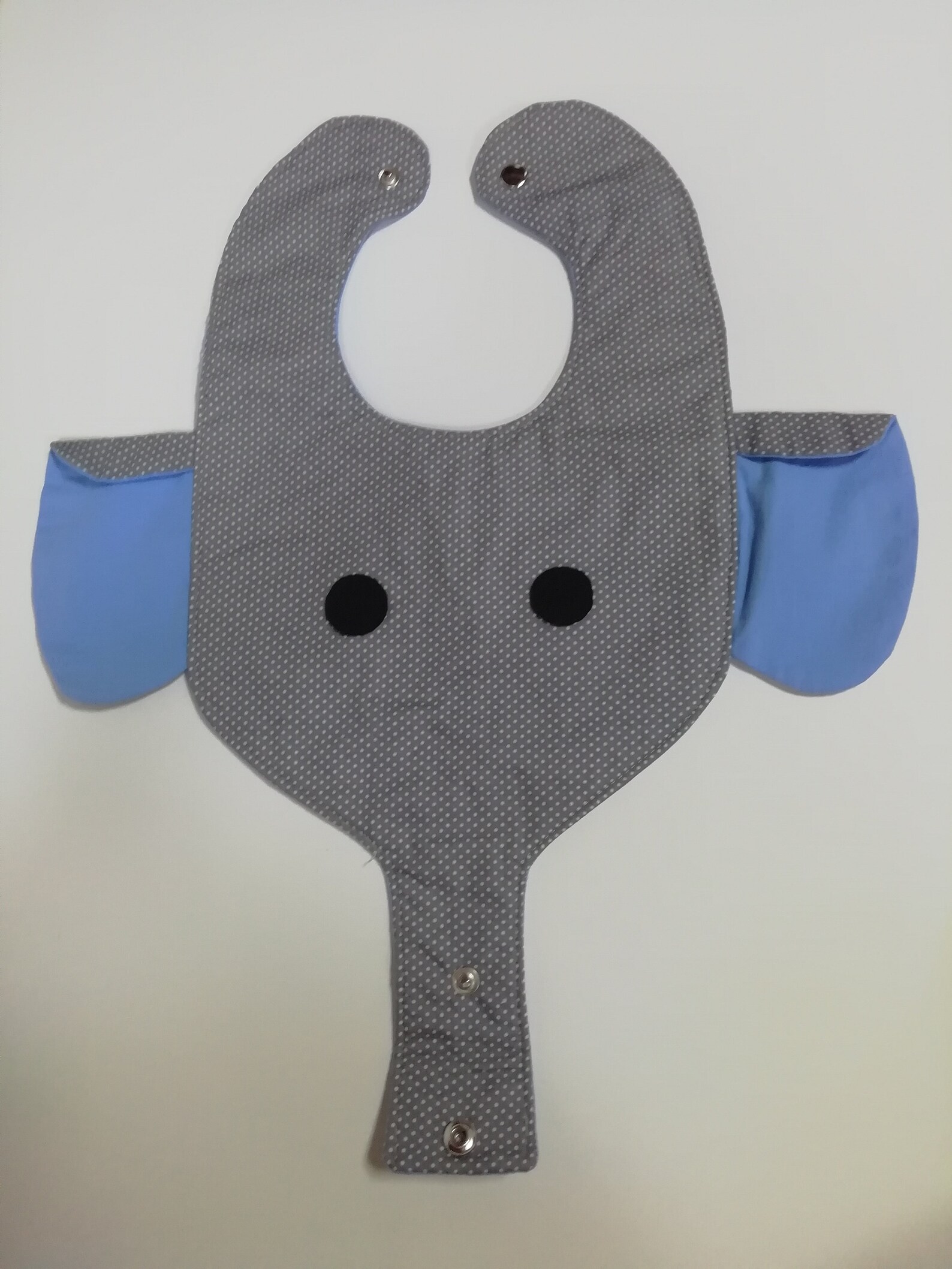 Reversible Elephant Baby Bib with Pacifier Holder Baby Etsy