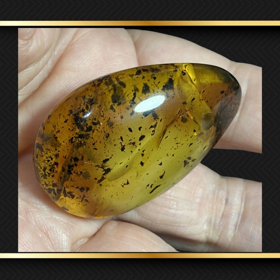 Strikingly beautiful Baltic Amber Stone drilled p… - image 4