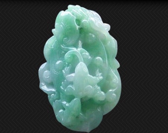 Master-carved Collector's Joy Apple Greens Jadeite Jade Grade A Untreated Certified Gem Frogs in Art Nouveau Style Breath-taking stone